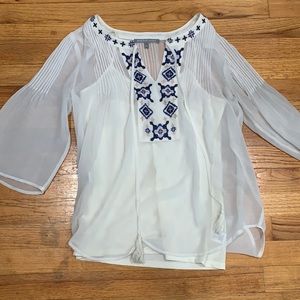 White boho tunic with cami